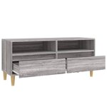 vidaXL Meuble TV sonoma gris 100x34 5x44 5 cm bois d'ingénierie
