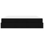 vidaXL Cadre de lit avec matelas avec matelas 2 Pièces Noir tissu