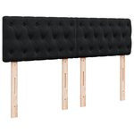 vidaXL Sommier à lattes de lit et matelas Noir 160x200 cm Velours
