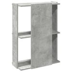 vidaXL Bibliothèque à 3 niveaux gris béton 60x30x80 cm bois ingénierie
