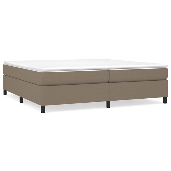 vidaXL Cadre de lit à ressorts taupe 200x200 cm tissu