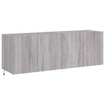 vidaXL Meubles TV muraux et lumières LED 2Pièces sonoma gris 60x35x41 cm