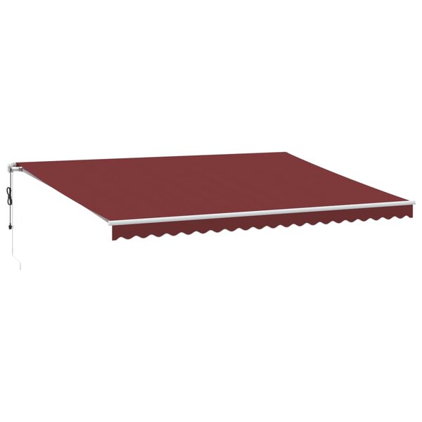 vidaXL Auvent rétractable automatique avec LED bordeaux 500x300 cm
