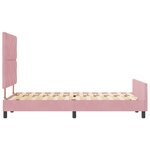 vidaXL Cadre de Lit Rose 120x200 cm Velours