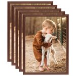 vidaXL Collage de cadres photo 5 Pièces de mur Marron 50x60 cm MDF