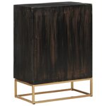 vidaXL Buffet Noir 55x34x75 cm Bois massif de manguier et fer
