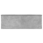 vidaXL Boîte de rangement gris béton 102x35x35 cm bois d'ingénierie