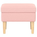 vidaXL Pouf Rose 55 x 35 x 41 cm Bouclé