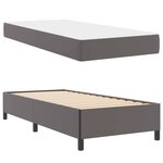 vidaXL Cadre de lit avec matelas Gris 100 x 200 cm tissu