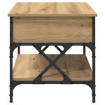 vidaXL Table basse Chêne artisanal 70x50x50cm Bois d'ingénierie