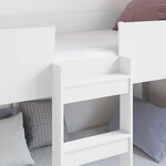 vidaXL Lit Superposé pour Enfants Blanc 75 x 190 cm Bois d'ingénierie