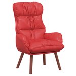 Fauteuil relaxant vidaXL Rouge en cuir synthétique