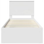 vidaXL Cadre de lit Blanc 75 x 190 cm Bois de pin massif