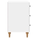 vidaXL Cabinet de chevet avec tiroir Blanc brillant 43 x 41 x 66 5 cm