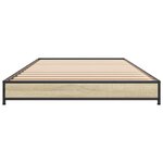 vidaXL Cadre de lit chêne sonoma 90x190 cm bois d'ingénierie et métal