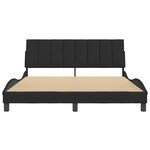vidaXL Cadre de lit avec tête de lit Noir 160x200 cm Velours