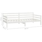 vidaXL Lit de repos avec matelas 90x200 cm Blanc Bois de pin massif