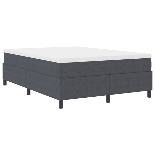 vidaXL Lit à ressorts avec matelas gris foncé – 160 x 200 cm  en velours côtelé