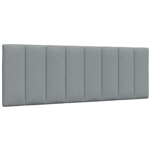 vidaXL Coussin de tête de lit Hanko gris clair 120 cm tissu