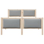 vidaXL Cadre de lit avec tête de lit Gris clair 140 x 200 cm tissu
