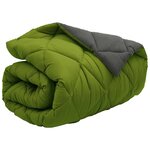 vidaXL Duvet d'hiver Vert et Anthracite 200 x 140 cm Microfibre