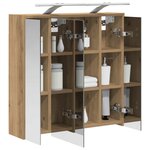 vidaXL Armoire Miroir de Salle de Bain Chêne artisan