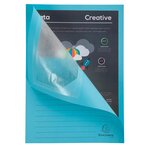 Paquet De 100 Chemises À Fenêtre Super 160g/m2 - 22x31cm - Bleu Clair - Exacompta