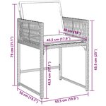 vidaXL Ensemble à manger de jardin 5 Pièces coussins gris résine tressée
