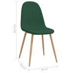 Vidaxl chaises de salle à manger 2 pièces vert tissu