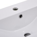 vidaXL Ensemble de meubles de bain Blanc et chêne sonoma Aggloméré