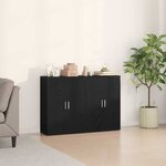 vidaXL Buffet Chêne noir 60 x 31 x 84 cm Bois d'ingénierie