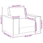 vidaXL Canapé-chaise Taupe 60 cm Tissu