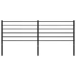 vidaXL Tête de lit métal noir 200 cm