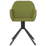 vidaXL Chaises pivotantes à manger lot de 2 Vert clair Velours