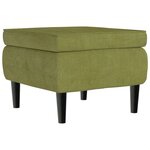 vidaXL Tabouret avec pieds en bois Vert clair Velours