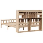 vidaXL Lit bibliothèque sans matelas 160x200 cm bois massif de pin