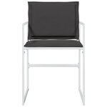 vidaXL Chaises de jardin avec coussins lot de 4 blanc acier/textilène