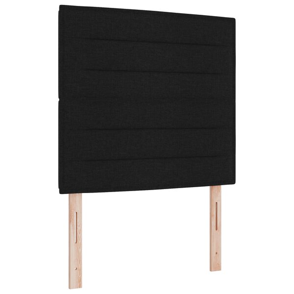 vidaXL Tête de lit LED avec bandes LED Noir 90 cm tissu