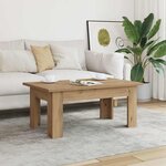 vidaXL Table basse chêne artisanal 100x60x42 cm bois d'ingénierie