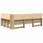 vidaXL Tête de lit de rangement Chêne Sonoma 120 cm Bois d'ingénierie