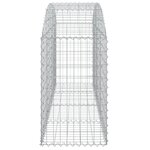vidaXL Panier de gabions arqué 200x50x80/100 cm Fer galvanisé