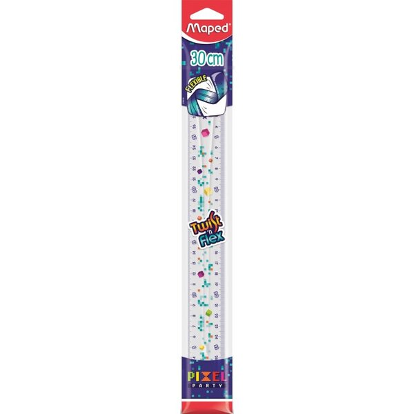 Maped Règle plate Twist'n Flex PIXEL PARTY  300 mm