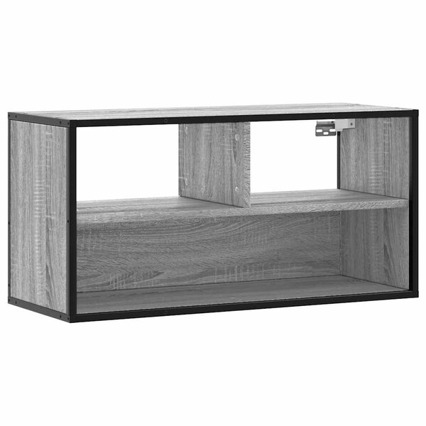 vidaXL Meuble TV sonoma gris 80x31x39 5 cm bois d'ingénierie et métal