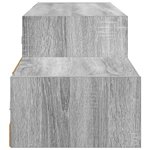 vidaXL Meuble TV mural Montage mural Sonoma gris 150 x 28 x 26 cm
