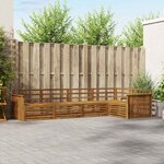 vidaXL Ensemble de canapés d'extérieur 5 Pièces Naturel
