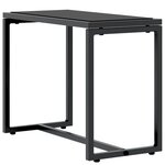 vidaXL Transats avec table 3 Pièces Noir et anthracite 197 x 54 x 86 cm