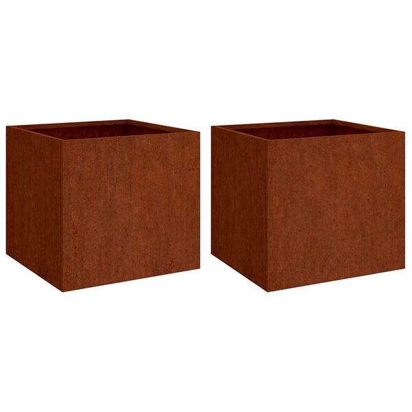 vidaXL Jardinières 2 Pièces 32x30x29 cm acier corten