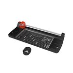 ACROPAQ Massicot A4 12 feuilles- Coupe Papier en 4 patrons (coupes droits  ondulés  pliés et perforés)- Arrondisseur de coins- Pliable