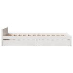 vidaXL Cadre de lit sans matelas blanc 90x190 cm bois de pin massif