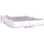 vidaXL Cadre de lit sans matelas 150x200 cm bois massif